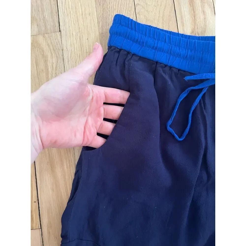 J.Crew Blue Drawstring Shorts Stretch Summer Vacation Sporty Women's 0 Athletic - Picture 4 of 7